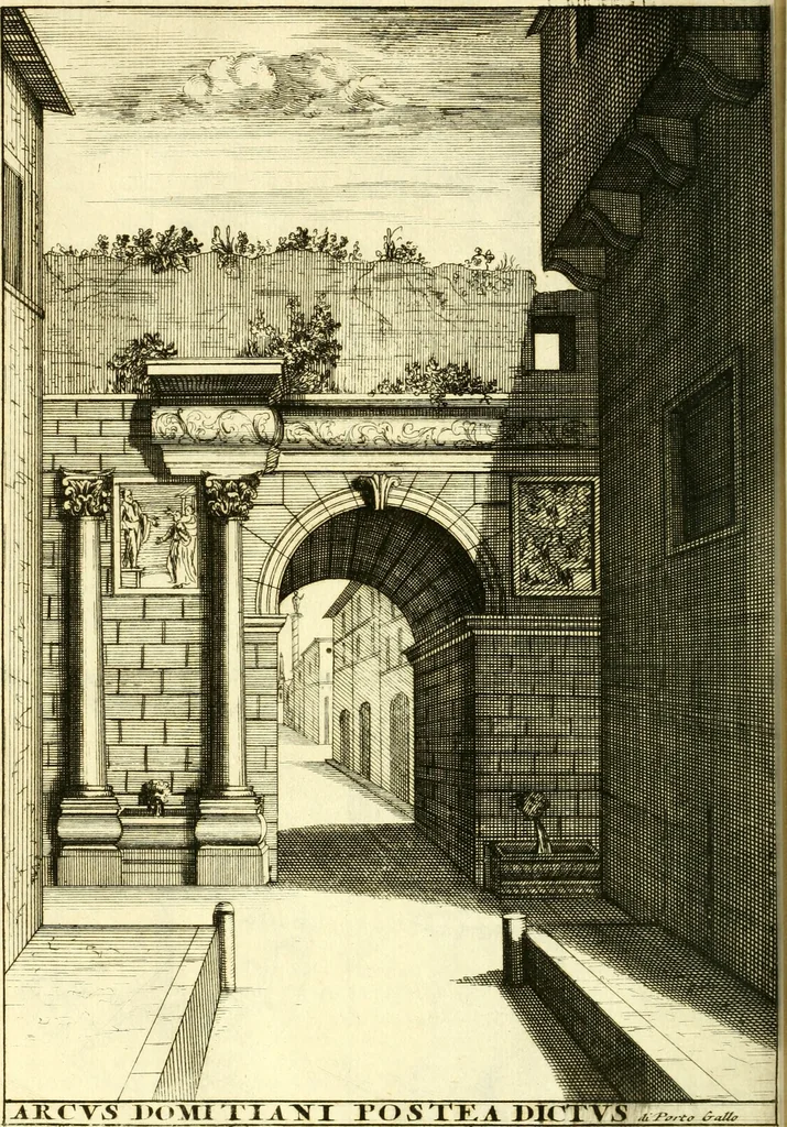 An illustration from Alexandri Donati e Societate Jesu Roma vetus ac recens : utriusque ædificiis illustrata : in multis locis aucta, castigatior reddita, indice locupletissimo & figuris aeneis illustrata, 1695, leaf 407