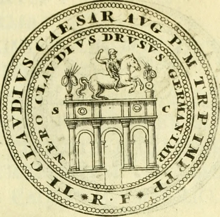 An illustration from Alexandri Donati e Societate Jesu Roma vetus ac recens : utriusque ædificiis illustrata : in multis locis aucta, castigatior reddita, indice locupletissimo & figuris aeneis illustrata, 1695, leaf 410