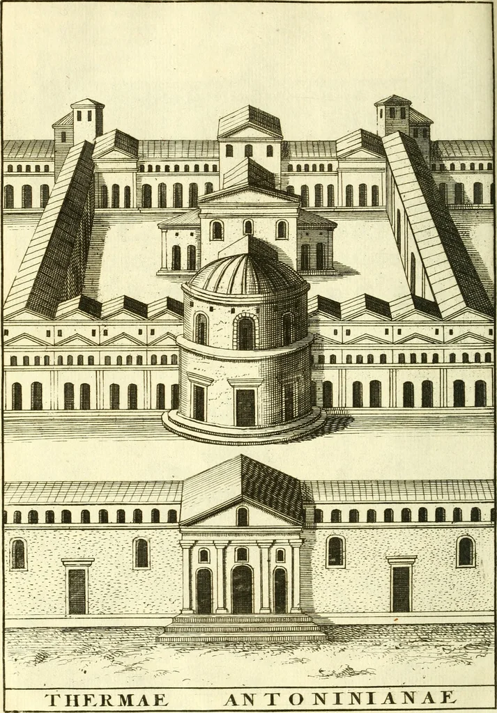 An illustration from Alexandri Donati e Societate Jesu Roma vetus ac recens : utriusque ædificiis illustrata : in multis locis aucta, castigatior reddita, indice locupletissimo & figuris aeneis illustrata, 1695, leaf 449
