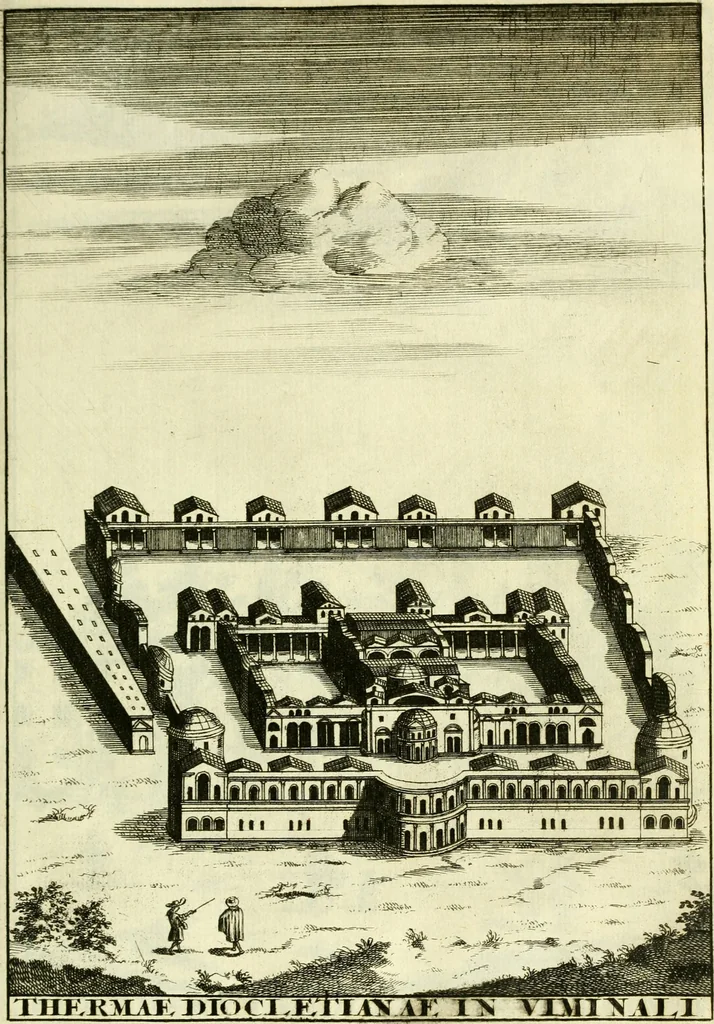 An illustration from Alexandri Donati e Societate Jesu Roma vetus ac recens : utriusque ædificiis illustrata : in multis locis aucta, castigatior reddita, indice locupletissimo & figuris aeneis illustrata, 1695, leaf 454