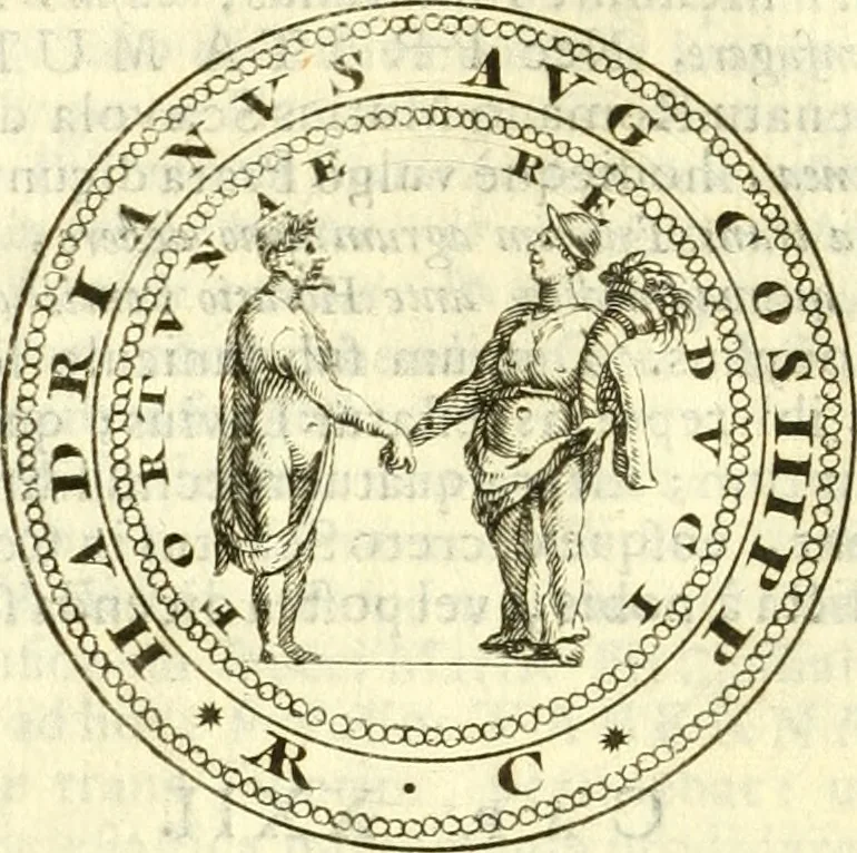 An illustration from Alexandri Donati e Societate Jesu Roma vetus ac recens : utriusque ædificiis illustrata : in multis locis aucta, castigatior reddita, indice locupletissimo & figuris aeneis illustrata, 1695, leaf 465