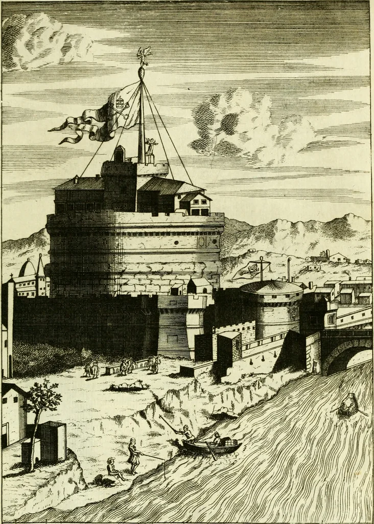 An illustration from Alexandri Donati e Societate Jesu Roma vetus ac recens : utriusque ædificiis illustrata : in multis locis aucta, castigatior reddita, indice locupletissimo & figuris aeneis illustrata, 1695, leaf 502