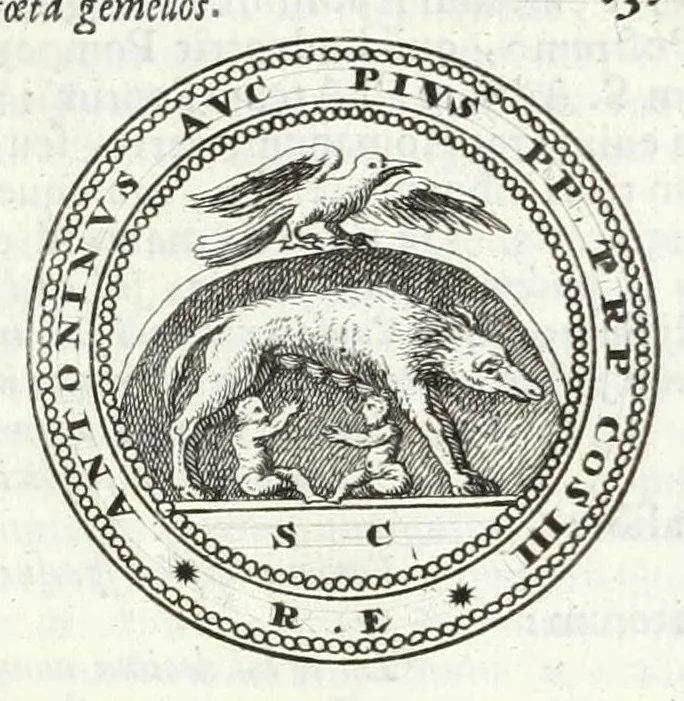 An illustration from Alexandri Donati e Societate Jesu, Roma vetus ac recens, utriusque aedificiis illustrata : in multis locis aucta, castigatior reddita, indice locupletissimo, & figuris aeneis illustrata, 1695, leaf 195