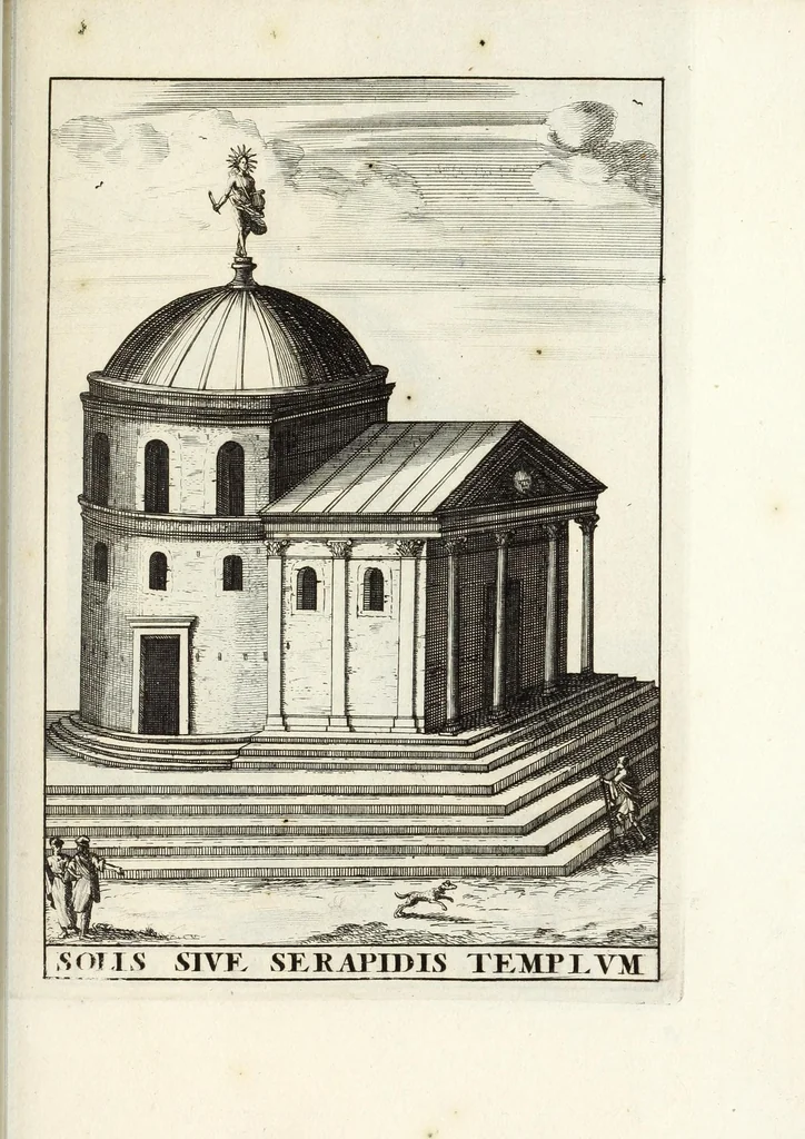 An illustration from Alexandri Donati e Societate Jesu, Roma vetus ac recens, utriusque aedificiis illustrata : in multis locis aucta, castigatior reddita, indice locupletissimo, & figuris aeneis illustrata, 1695, leaf 287