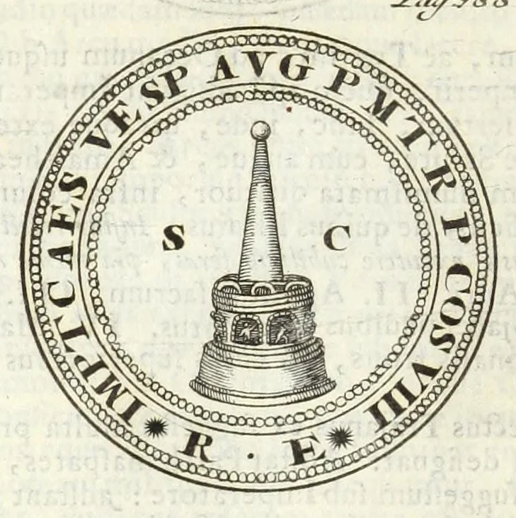An illustration from Alexandri Donati e Societate Jesu, Roma vetus ac recens, utriusque aedificiis illustrata : in multis locis aucta, castigatior reddita, indice locupletissimo, & figuris aeneis illustrata, 1695, leaf 296
