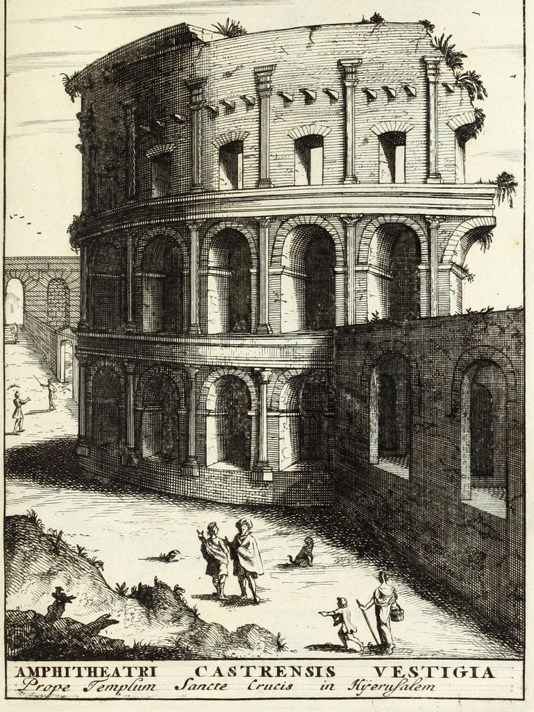 An illustration from Alexandri Donati e Societate Jesu, Roma vetus ac recens, utriusque aedificiis illustrata : in multis locis aucta, castigatior reddita, indice locupletissimo, & figuris aeneis illustrata, 1695, leaf 303