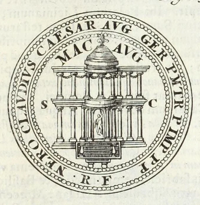 An illustration from Alexandri Donati e Societate Jesu, Roma vetus ac recens, utriusque aedificiis illustrata : in multis locis aucta, castigatior reddita, indice locupletissimo, & figuris aeneis illustrata, 1695, leaf 335