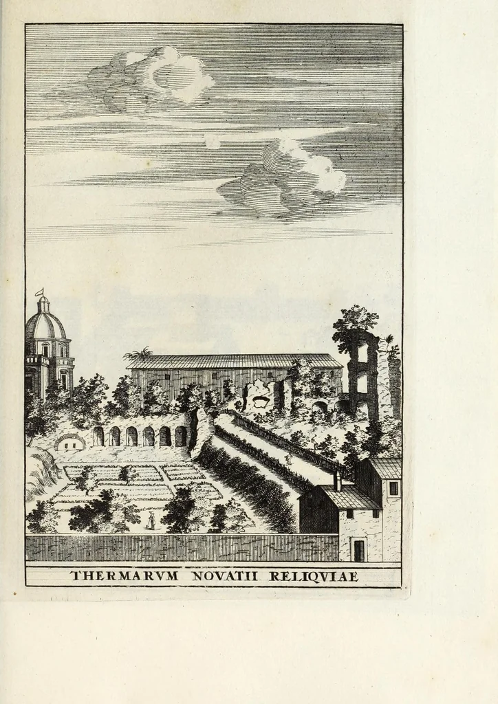 An illustration from Alexandri Donati e Societate Jesu, Roma vetus ac recens, utriusque aedificiis illustrata : in multis locis aucta, castigatior reddita, indice locupletissimo, & figuris aeneis illustrata, 1695, leaf 341