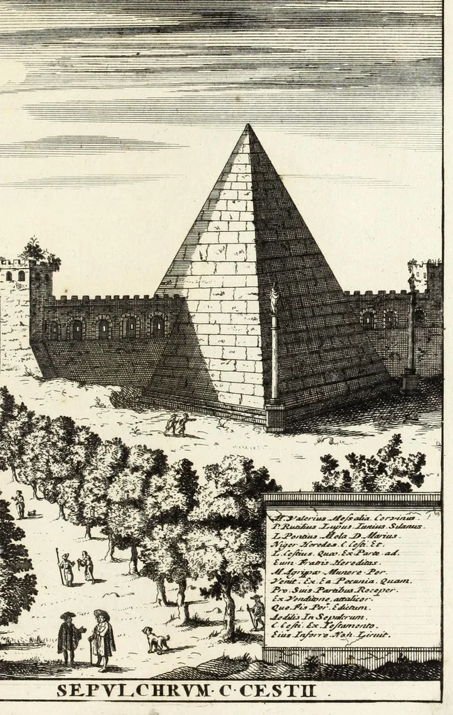 An illustration from Alexandri Donati e Societate Jesu, Roma vetus ac recens, utriusque aedificiis illustrata : in multis locis aucta, castigatior reddita, indice locupletissimo, & figuris aeneis illustrata, 1695, leaf 359