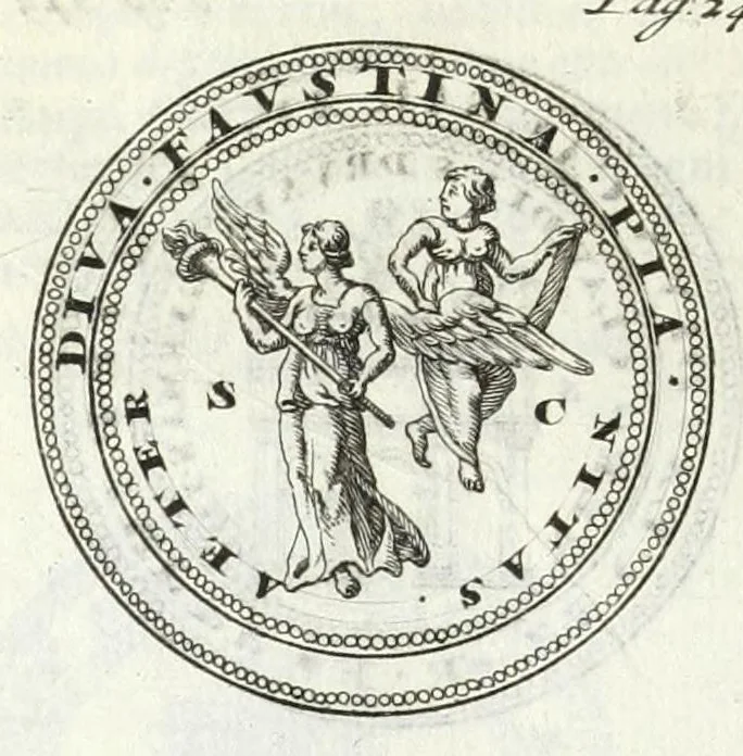 An illustration from Alexandri Donati e Societate Jesu, Roma vetus ac recens, utriusque aedificiis illustrata : in multis locis aucta, castigatior reddita, indice locupletissimo, & figuris aeneis illustrata, 1695, leaf 418