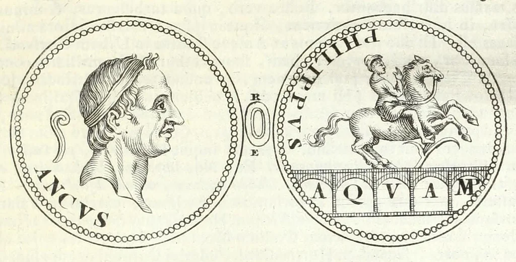 An illustration from Alexandri Donati e Societate Jesu, Roma vetus ac recens, utriusque aedificiis illustrata : in multis locis aucta, castigatior reddita, indice locupletissimo, & figuris aeneis illustrata, 1695, leaf 443