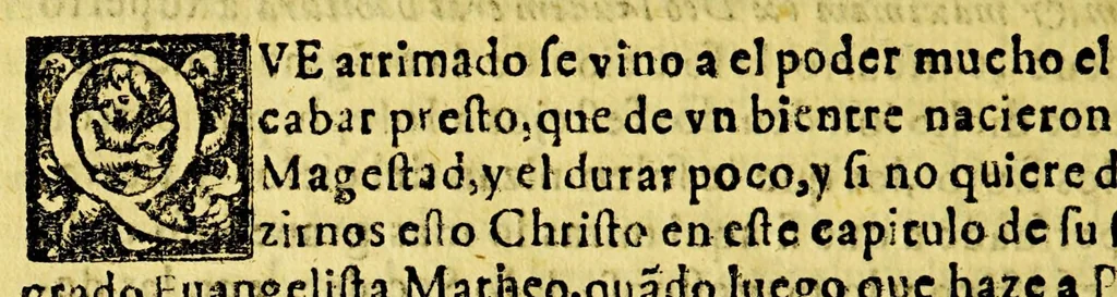 An illustration from Al exelentissimo señor d[on] Pedro de Toledo y Leyva, marques de Mancera, señor de las cinco villas, comendador de Esparragal del Orden de Alcantara, gentilhombre de la camara de Su Magestad, virrey, gouernador, presidente, y capitan general destos reynos del Perù, Chile, y Tierra firme. : Dedicà esta oracion euangelica del gran pontifice, y martir San Marcelo, patron desta ciudad de Lima, 1642, leaf 16