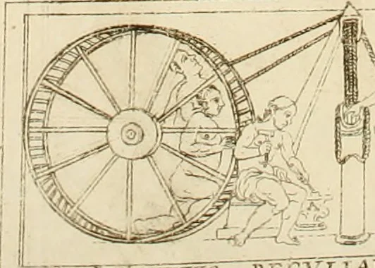 An illustration from Alexii Symmachi Mazochii In mvtilvm Campani amphitheatri titvlvm aliasque nonnullas Campanas inscriptiones commentarivs, 1797, leaf 47