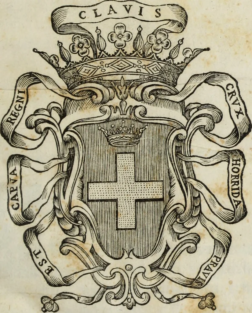 An illustration from Alexii Symmachi Mazochii metropolitanae ecclesiae campanae canonici theologi In mutilum Campani amphitheatri titulum aliasque nonnullas Campanas inscriptiones commentarius, 1727, leaf 4