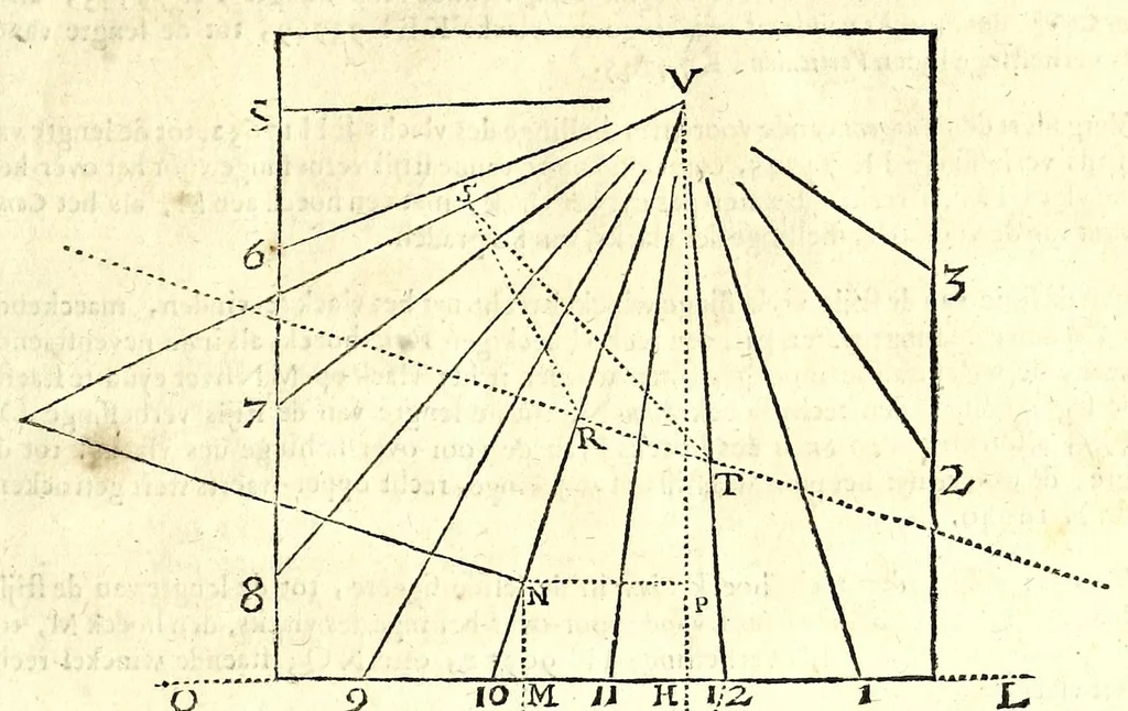 An illustration from Algemeene manier tot de practijck-oeffeningh der sonne-wysers : uyt d'onfeylbare gronden derselve wetenschap, kort en klaerlijck voorgestelt, en in meer dan hondert voor-beelden vertoont : leerende op een ligt verstaenlijcke wijse ..., 1675, leaf 103