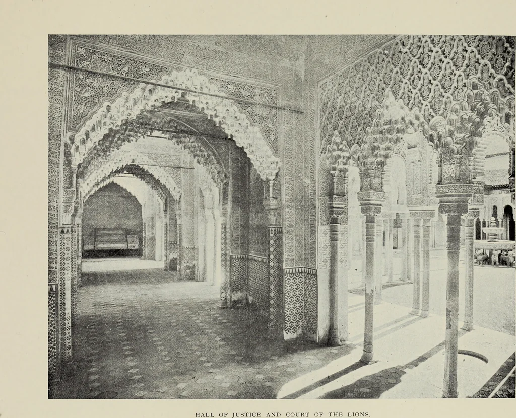 An illustration from The Alhambra, being a brief record of the Arabian conquest of the Peninsula, 1907, leaf 102