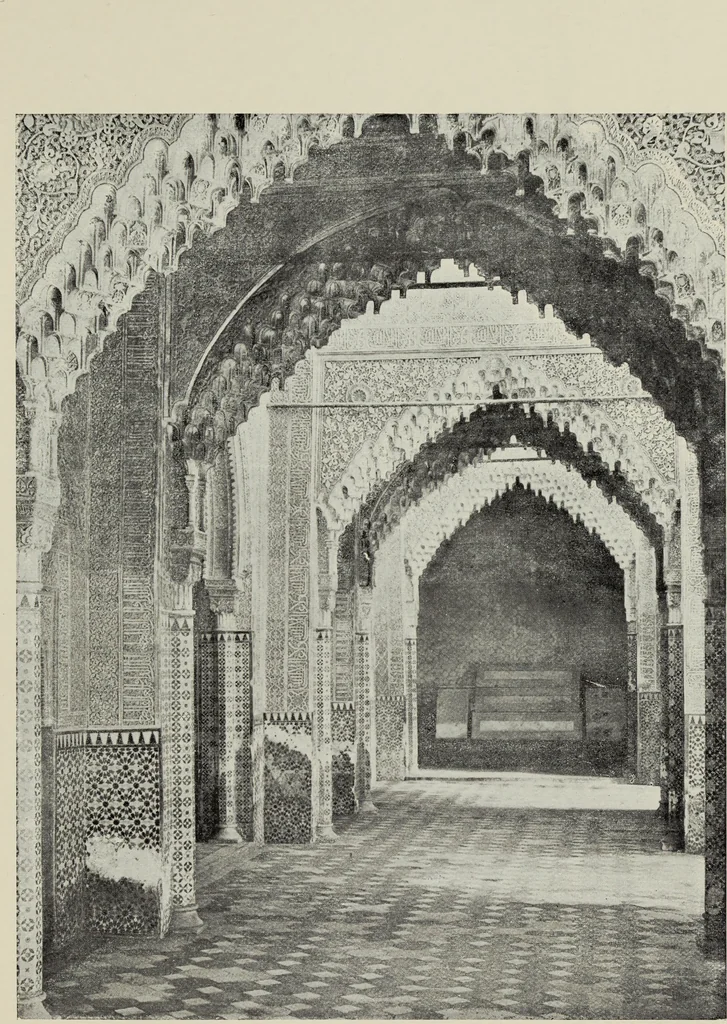 An illustration from The Alhambra, being a brief record of the Arabian conquest of the Peninsula, 1907, leaf 106