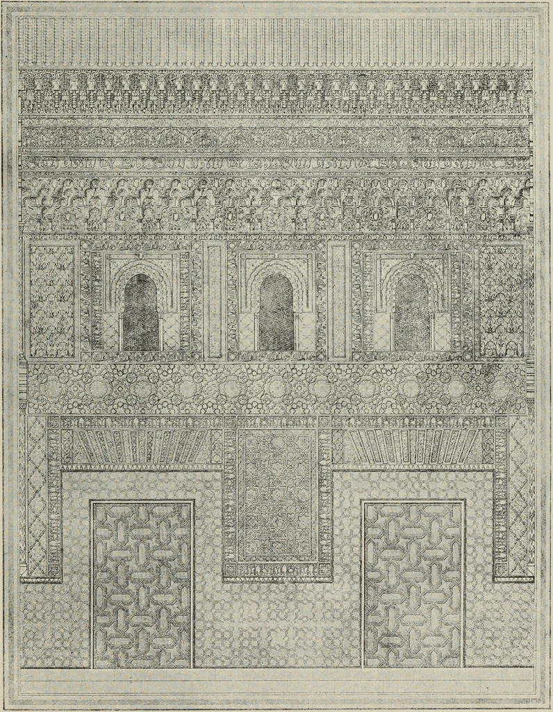 An illustration from The Alhambra, being a brief record of the Arabian conquest of the Peninsula, 1907, leaf 112