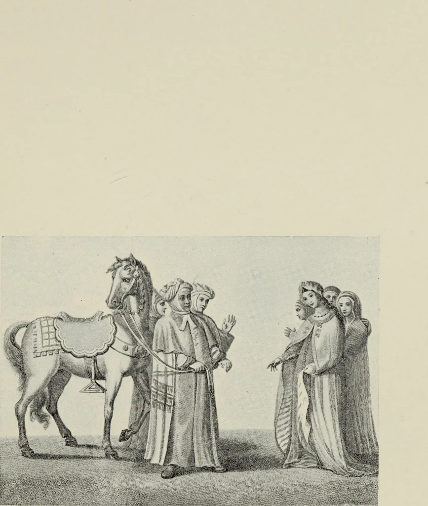 An illustration from The Alhambra, being a brief record of the Arabian conquest of the Peninsula, 1907, leaf 124