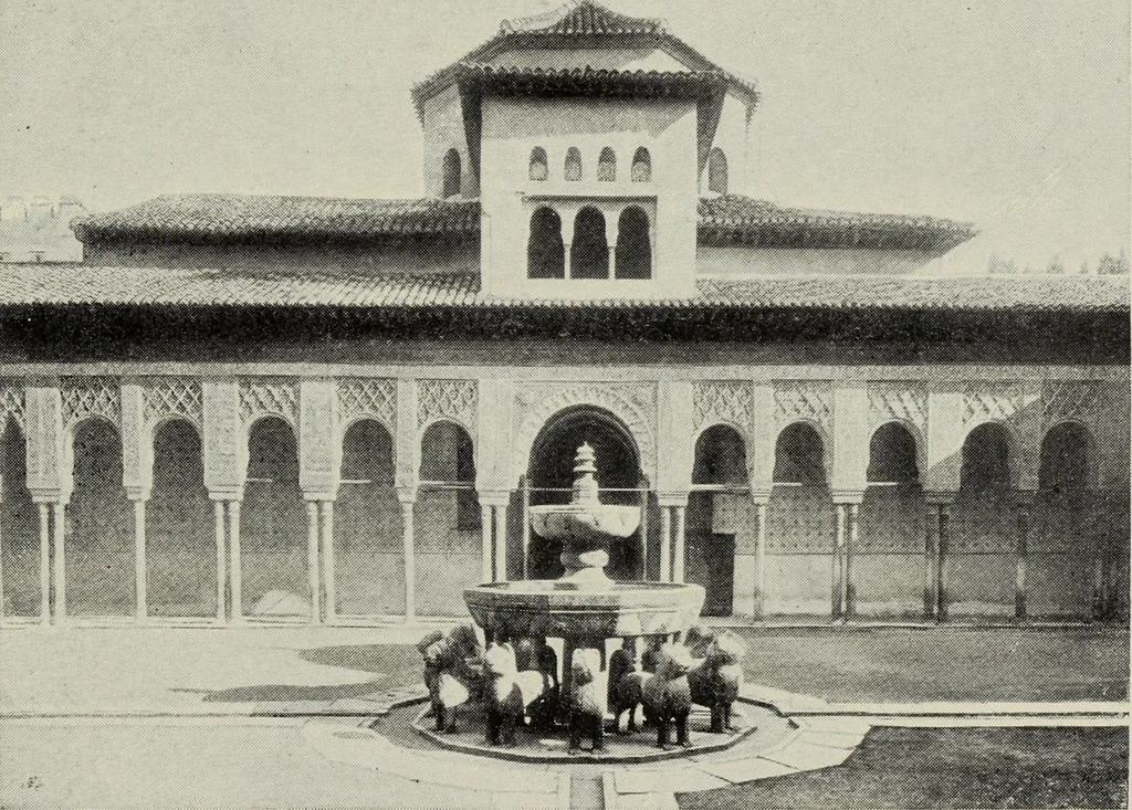 An illustration from The Alhambra, being a brief record of the Arabian conquest of the Peninsula, 1907, leaf 128