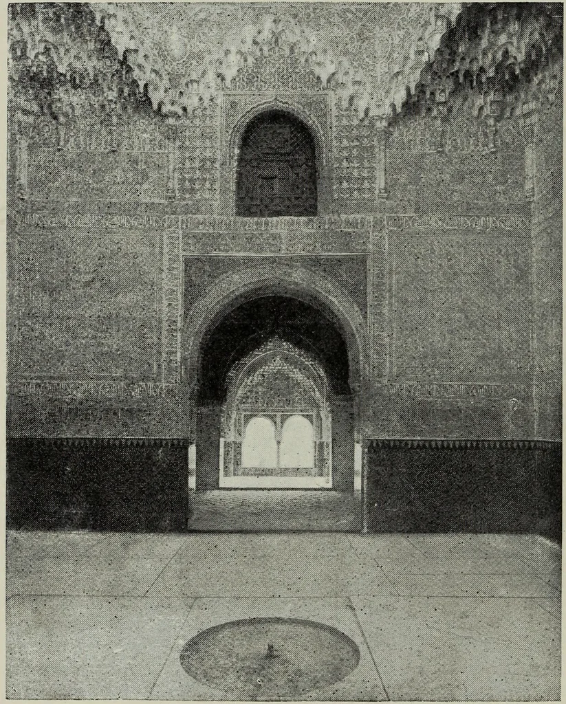 An illustration from The Alhambra, being a brief record of the Arabian conquest of the Peninsula, 1907, leaf 129