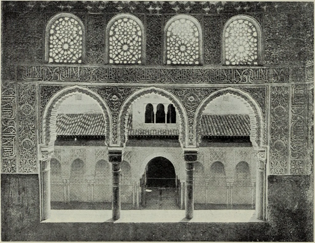 An illustration from The Alhambra, being a brief record of the Arabian conquest of the Peninsula, 1907, leaf 131