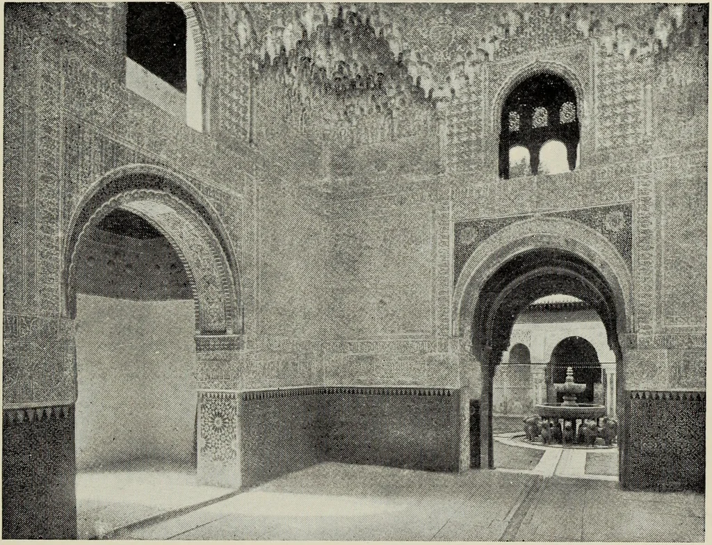 An illustration from The Alhambra, being a brief record of the Arabian conquest of the Peninsula, 1907, leaf 132