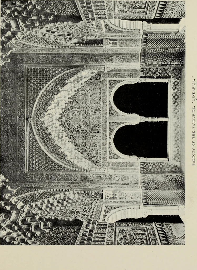 An illustration from The Alhambra, being a brief record of the Arabian conquest of the Peninsula, 1907, leaf 134