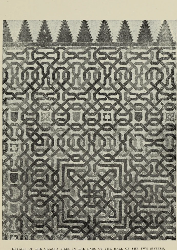 An illustration from The Alhambra, being a brief record of the Arabian conquest of the Peninsula, 1907, leaf 136