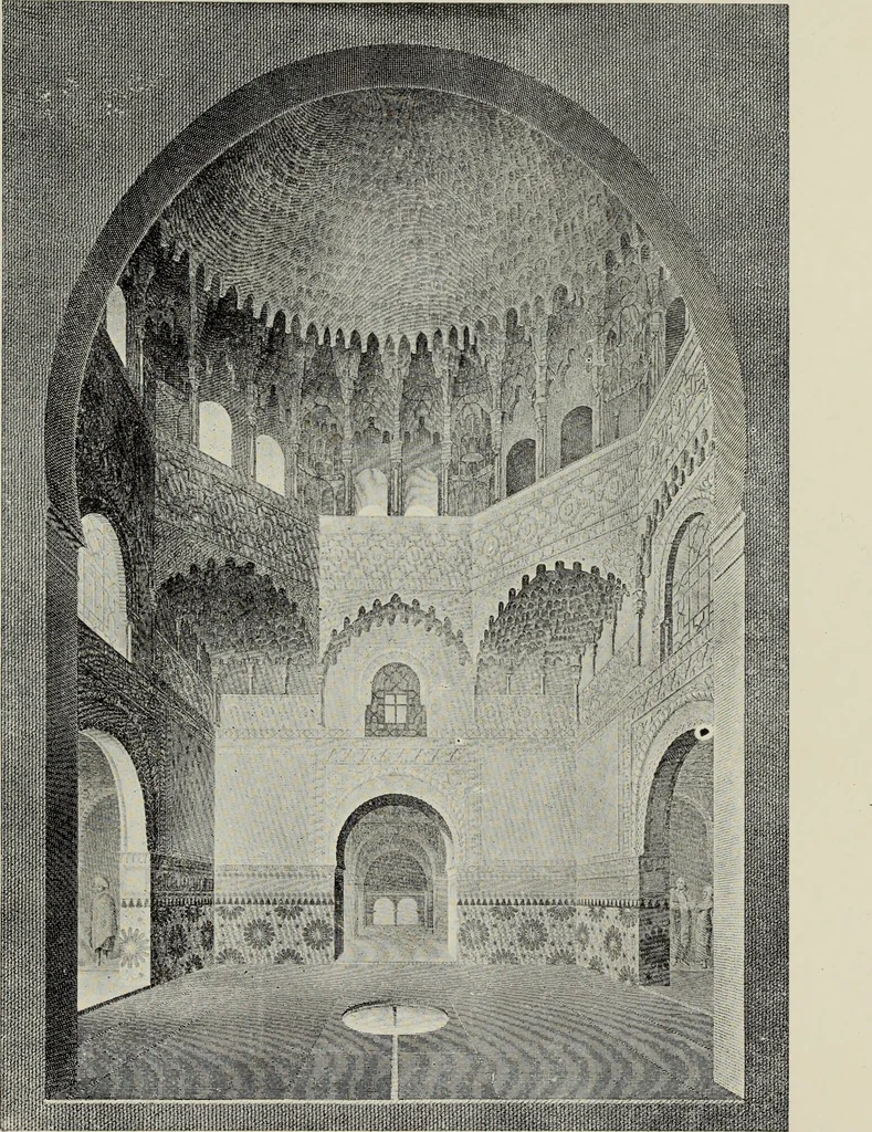An illustration from The Alhambra, being a brief record of the Arabian conquest of the Peninsula, 1907, leaf 142