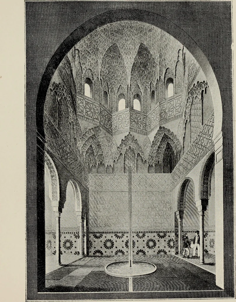 An illustration from The Alhambra, being a brief record of the Arabian conquest of the Peninsula, 1907, leaf 188