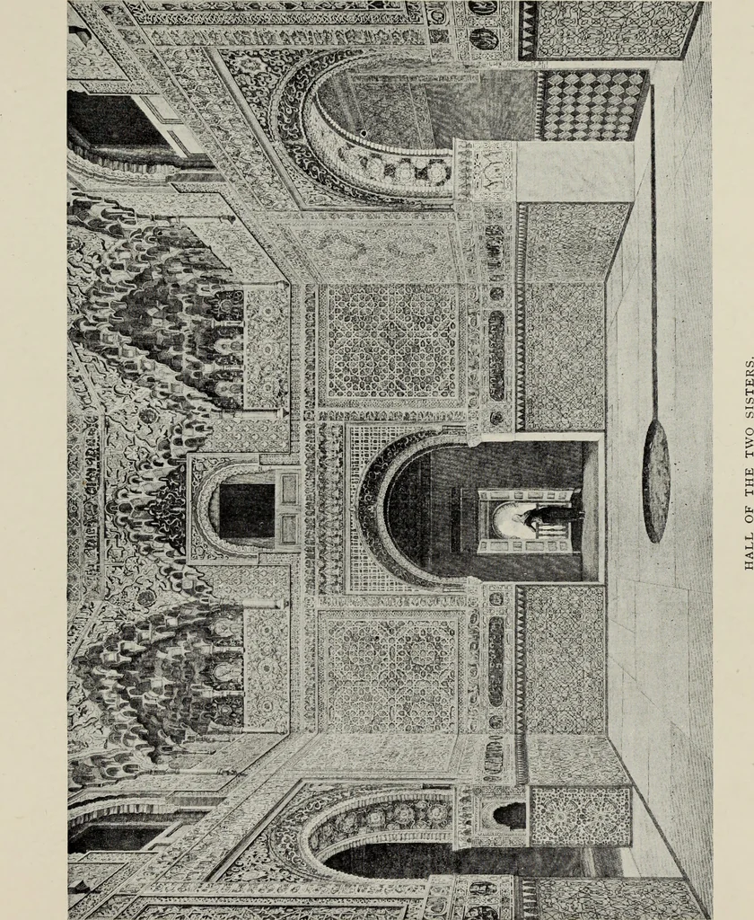An illustration from The Alhambra, being a brief record of the Arabian conquest of the Peninsula, 1907, leaf 208