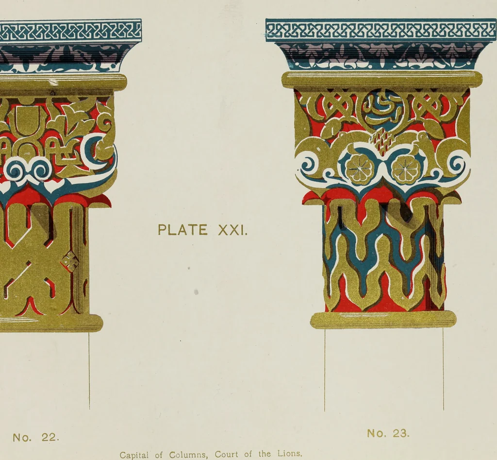 An illustration from The Alhambra, being a brief record of the Arabian conquest of the Peninsula, 1907, leaf 232