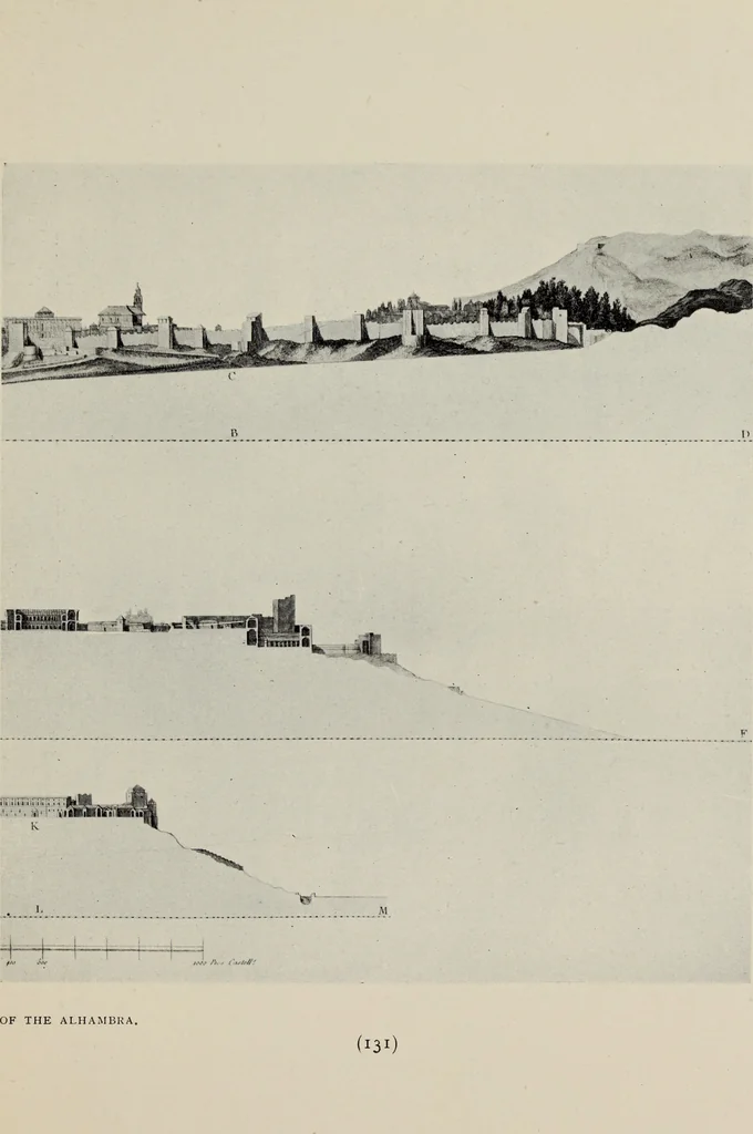 An illustration from The Alhambra, being a brief record of the Arabian conquest of the Peninsula, 1907, leaf 242