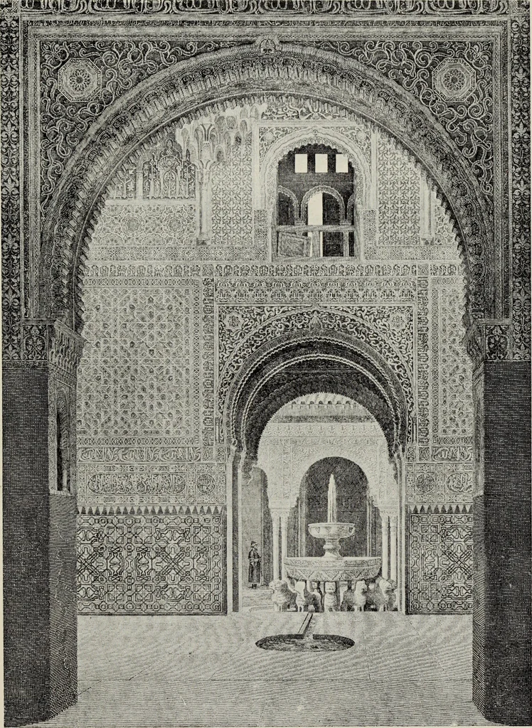 An illustration from The Alhambra, being a brief record of the Arabian conquest of the Peninsula, 1907, leaf 252