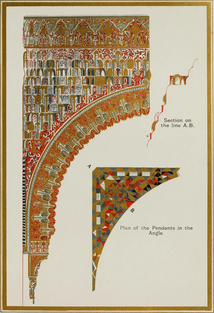 An illustration from The Alhambra, being a brief record of the Arabian conquest of the Peninsula, 1907, leaf 260