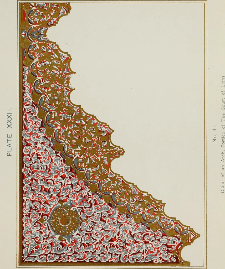 An illustration from The Alhambra, being a brief record of the Arabian conquest of the Peninsula, 1907, leaf 270
