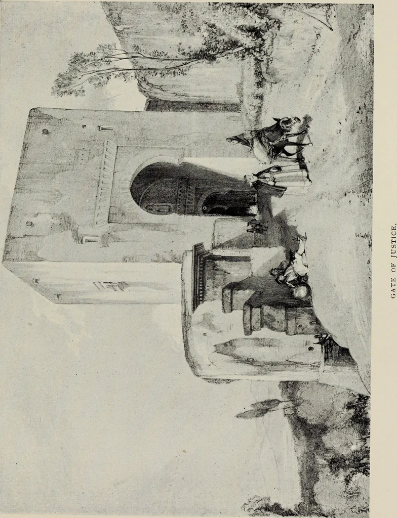 An illustration from The Alhambra, being a brief record of the Arabian conquest of the Peninsula, 1907, leaf 274