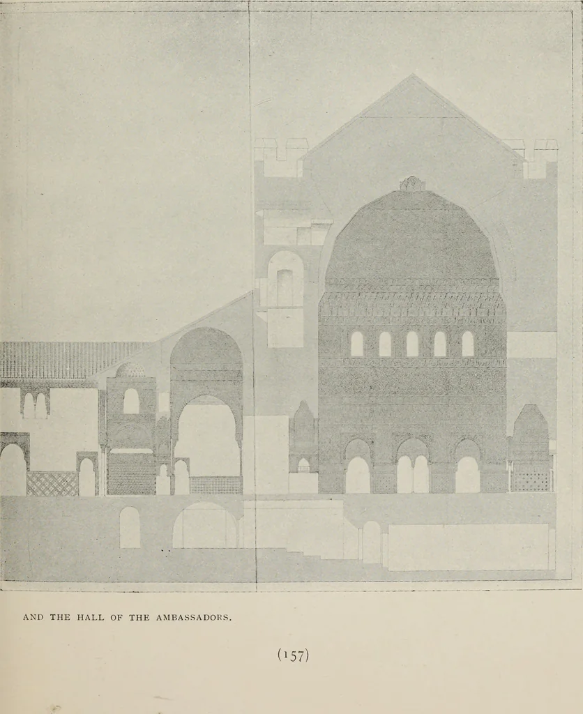 An illustration from The Alhambra, being a brief record of the Arabian conquest of the Peninsula, 1907, leaf 284