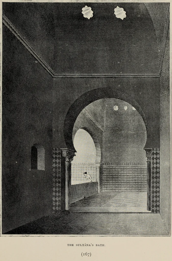 An illustration from The Alhambra, being a brief record of the Arabian conquest of the Peninsula, 1907, leaf 294