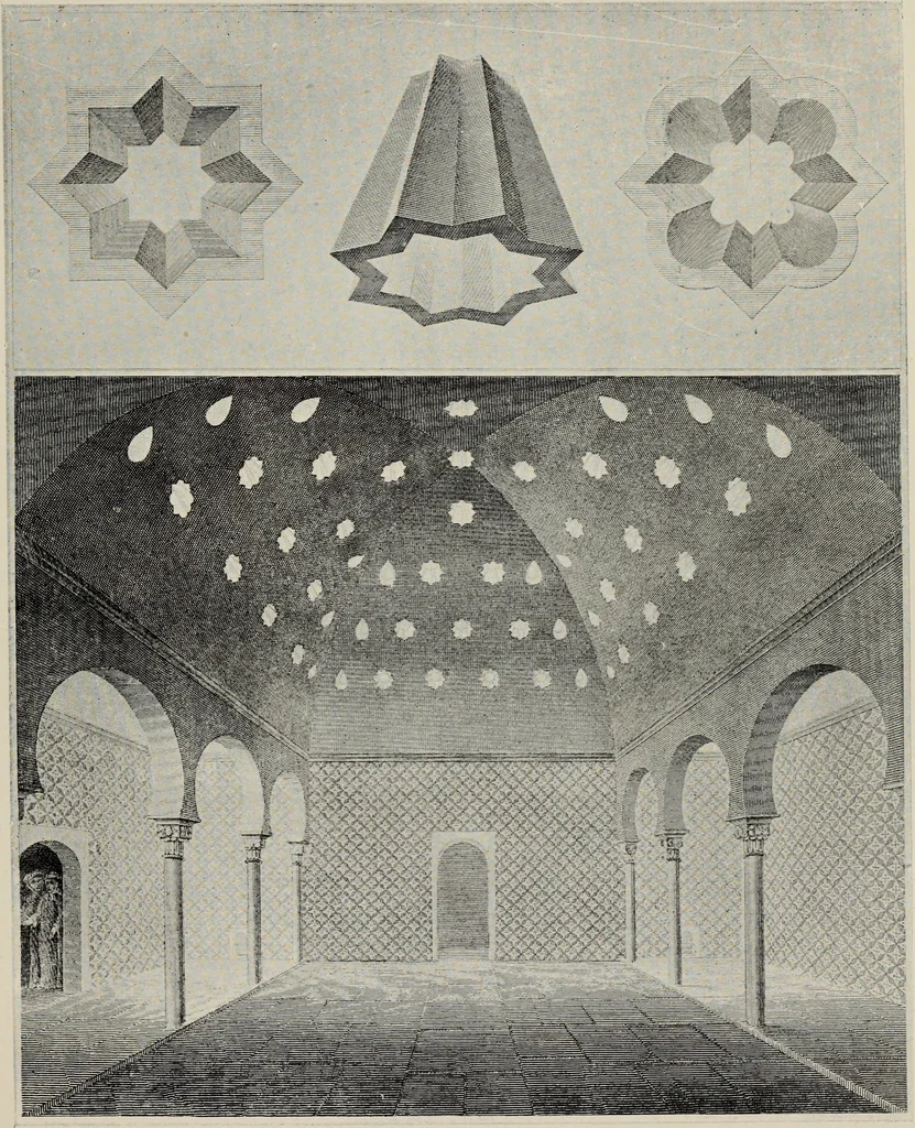An illustration from The Alhambra, being a brief record of the Arabian conquest of the Peninsula, 1907, leaf 298
