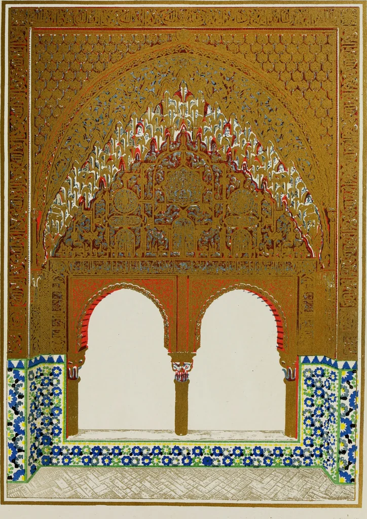 An illustration from The Alhambra, being a brief record of the Arabian conquest of the Peninsula, 1907, leaf 310