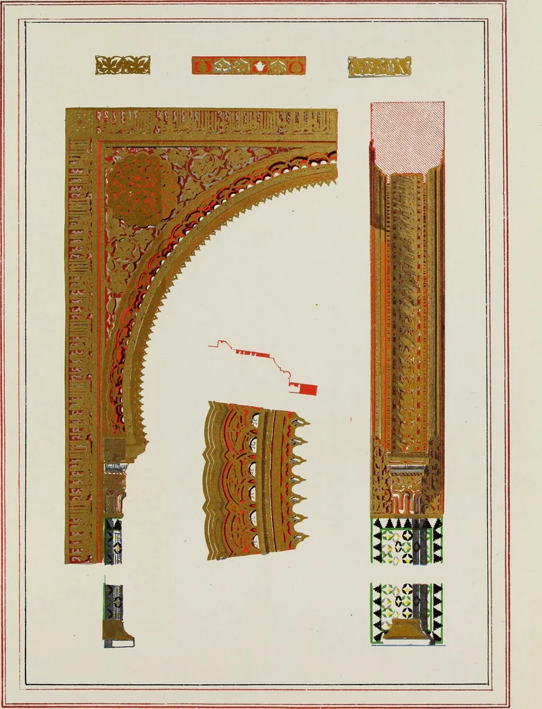 An illustration from The Alhambra, being a brief record of the Arabian conquest of the Peninsula, 1907, leaf 314