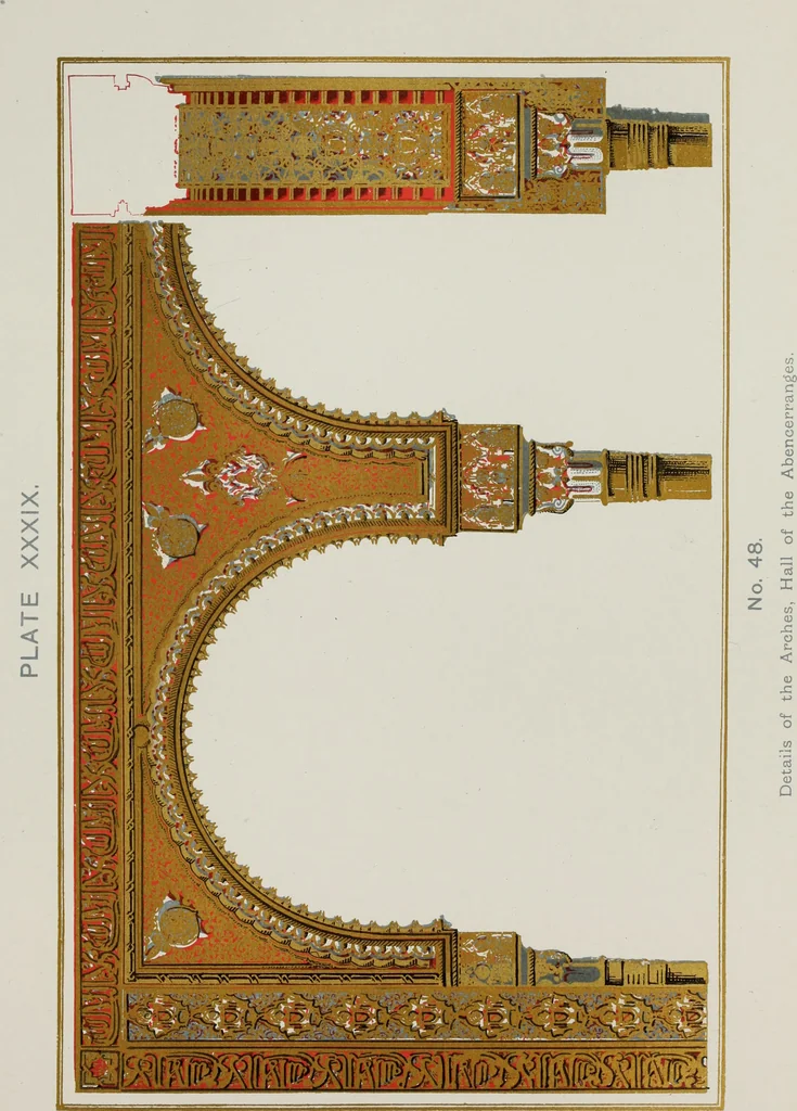 An illustration from The Alhambra, being a brief record of the Arabian conquest of the Peninsula, 1907, leaf 316