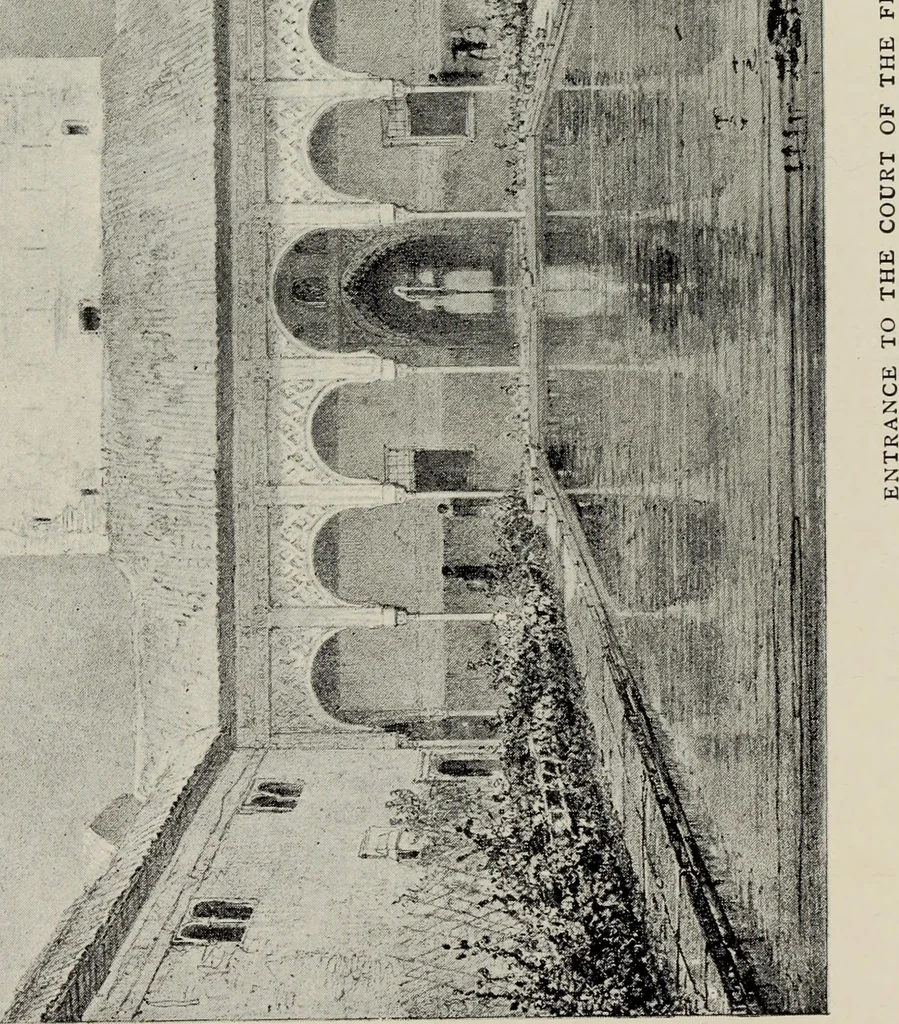An illustration from The Alhambra, being a brief record of the Arabian conquest of the Peninsula, 1907, leaf 330
