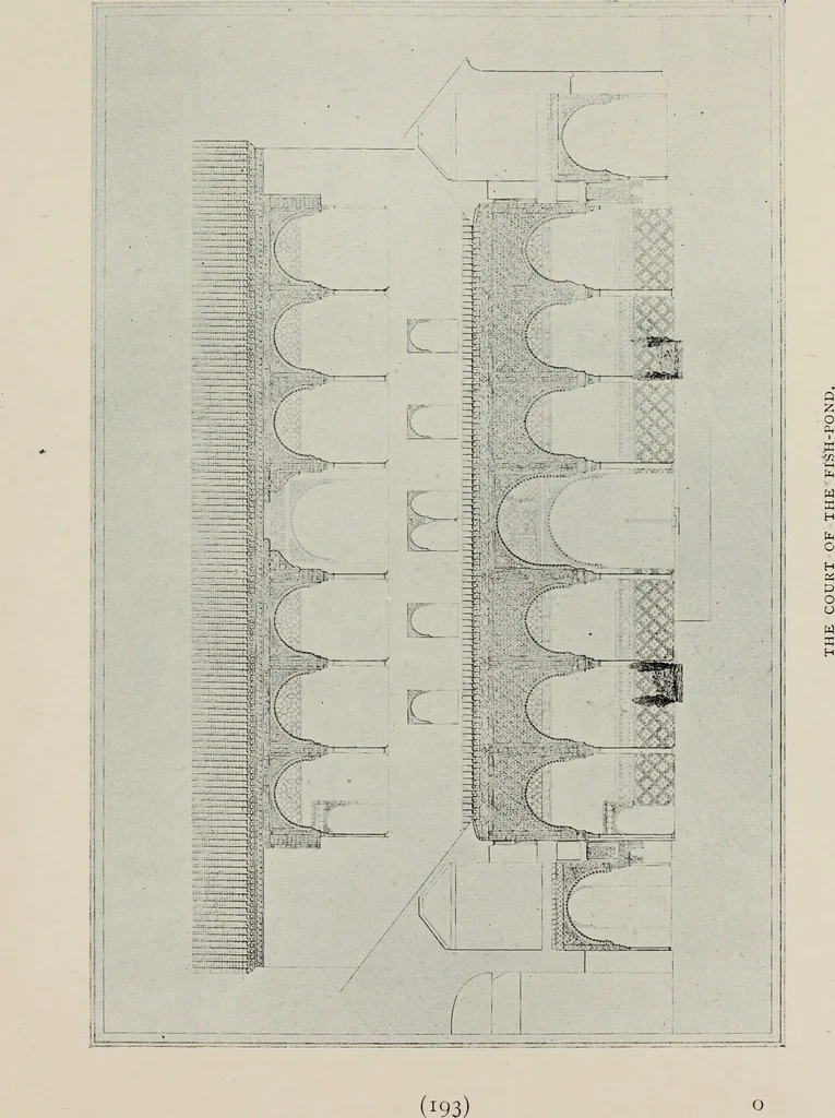 An illustration from The Alhambra, being a brief record of the Arabian conquest of the Peninsula, 1907, leaf 336