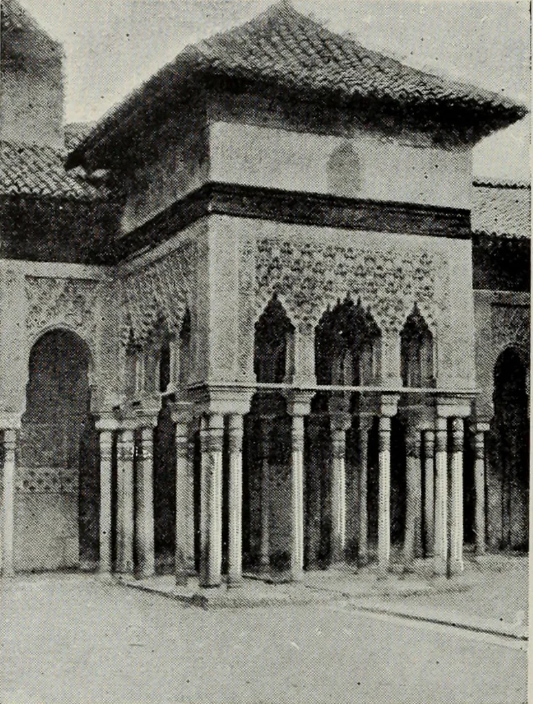 An illustration from The Alhambra, being a brief record of the Arabian conquest of the Peninsula, 1907, leaf 339