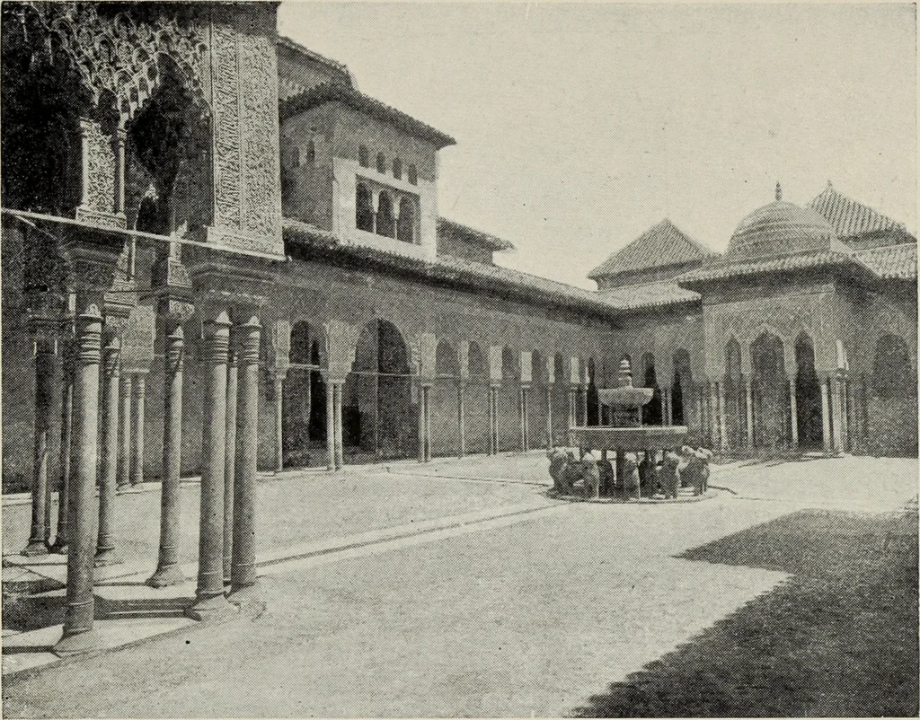 An illustration from The Alhambra, being a brief record of the Arabian conquest of the Peninsula, 1907, leaf 346