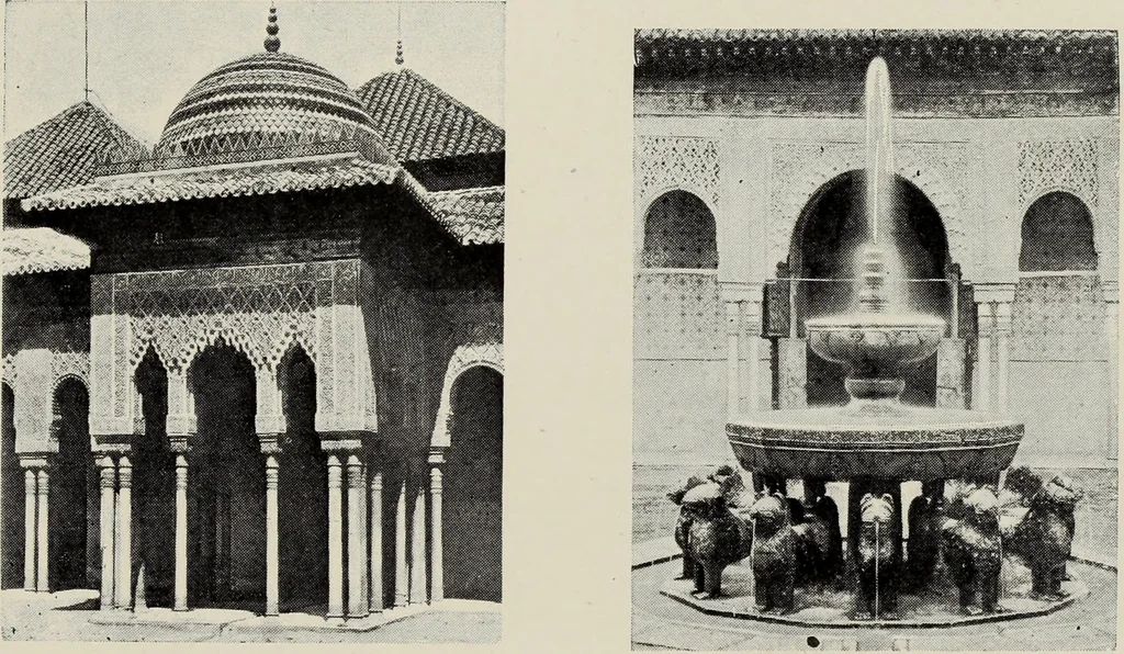 An illustration from The Alhambra, being a brief record of the Arabian conquest of the Peninsula, 1907, leaf 348