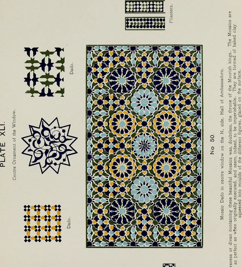 An illustration from The Alhambra, being a brief record of the Arabian conquest of the Peninsula, 1907, leaf 352